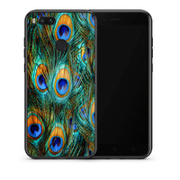 Thumbnail for Θήκη Xiaomi Mi A1 Real Peacock Feathers από τη Smartfits με σχέδιο στο πίσω μέρος και μαύρο περίβλημα | Xiaomi Mi A1 Real Peacock Feathers case with colorful back and black bezels