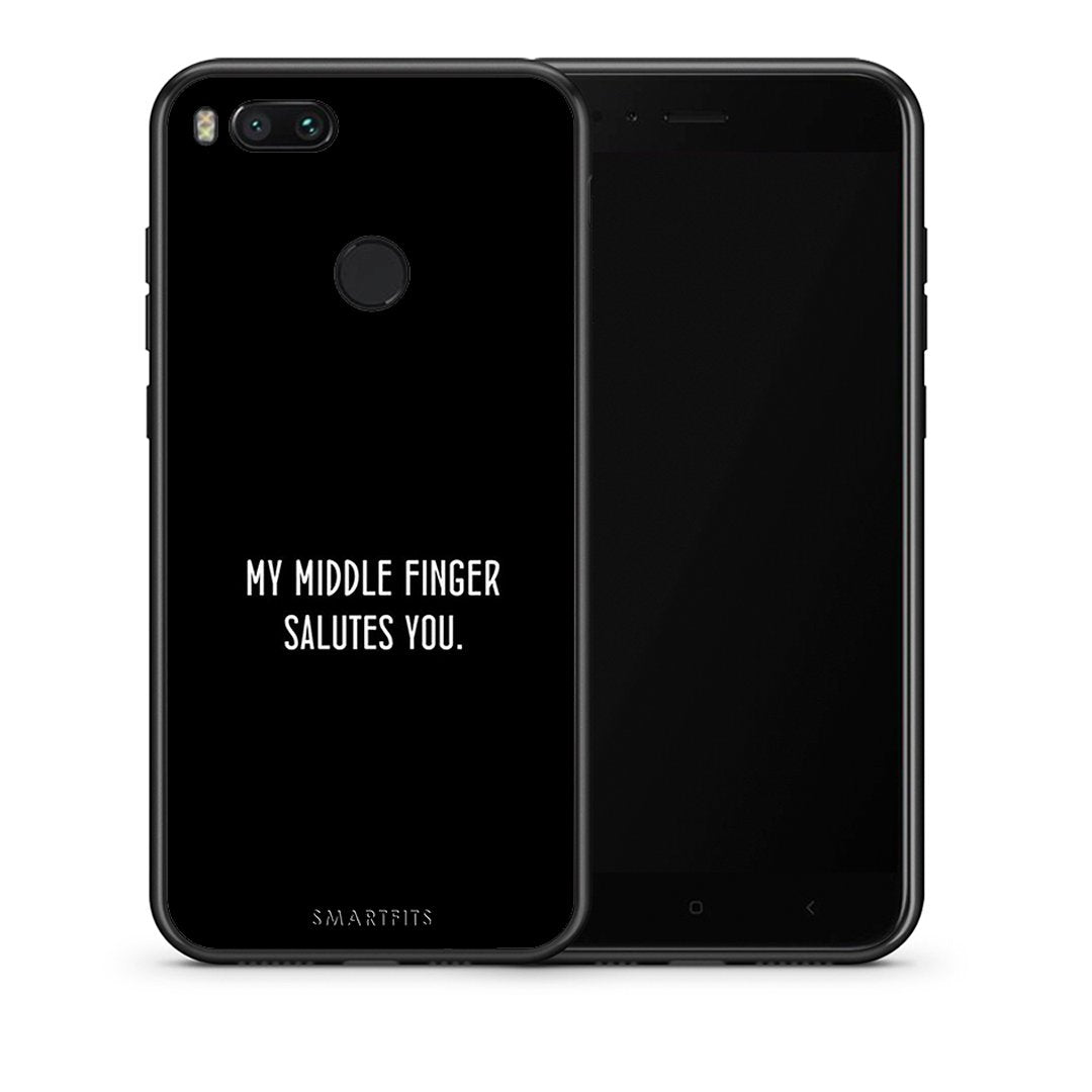 Θήκη Xiaomi Mi A1 Salute από τη Smartfits με σχέδιο στο πίσω μέρος και μαύρο περίβλημα | Xiaomi Mi A1 Salute case with colorful back and black bezels