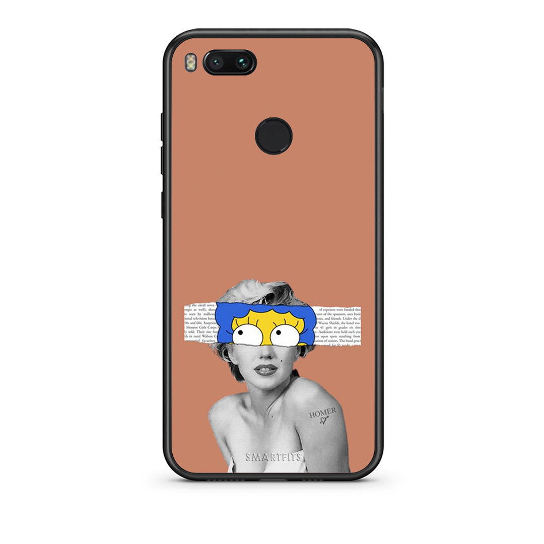 xiaomi mi aSim Merilyn θήκη από τη Smartfits με σχέδιο στο πίσω μέρος και μαύρο περίβλημα | Smartphone case with colorful back and black bezels by Smartfits