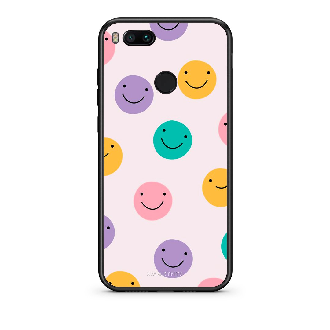 xiaomi mi aSmiley Faces θήκη από τη Smartfits με σχέδιο στο πίσω μέρος και μαύρο περίβλημα | Smartphone case with colorful back and black bezels by Smartfits