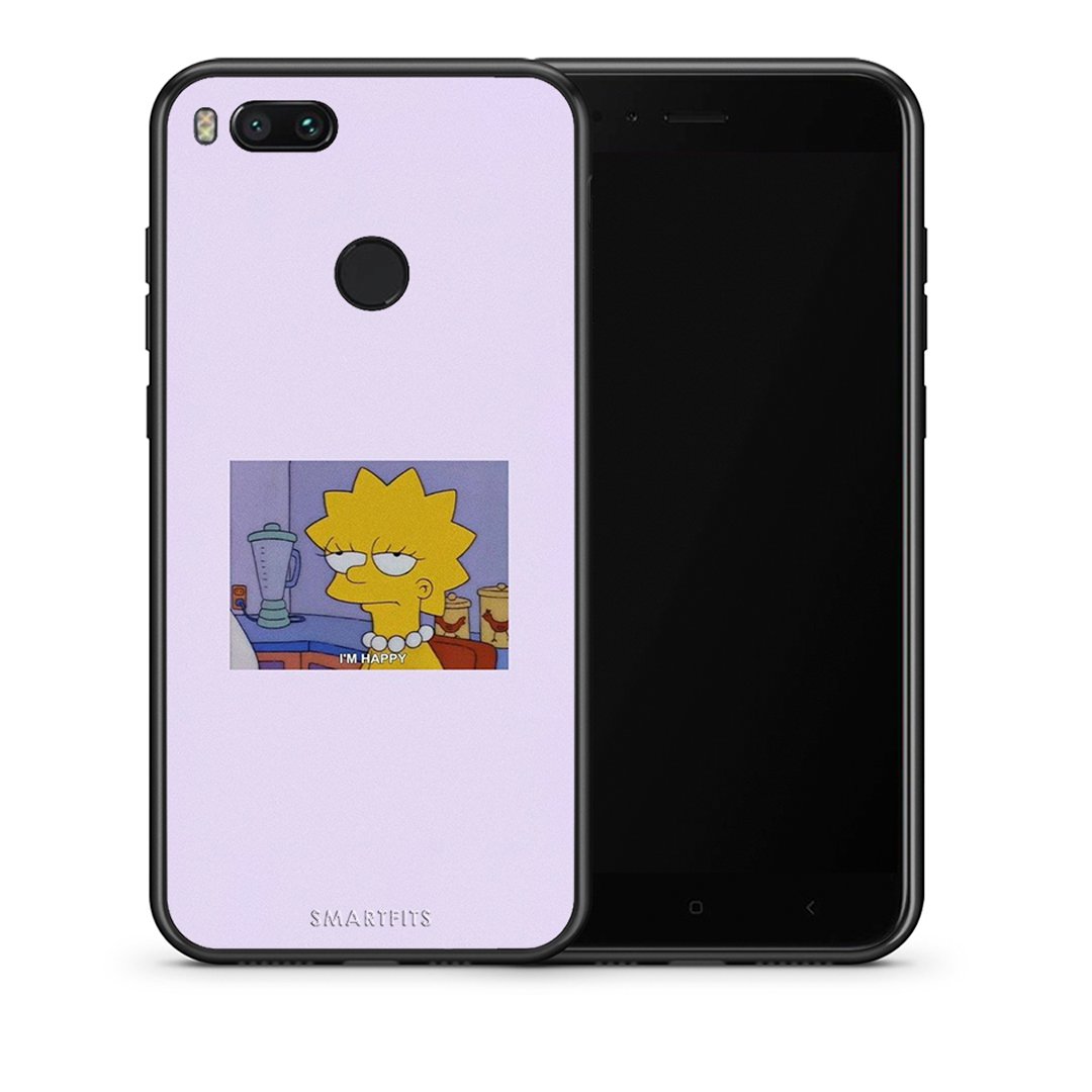 Θήκη Xiaomi Mi A1 So Happy από τη Smartfits με σχέδιο στο πίσω μέρος και μαύρο περίβλημα | Xiaomi Mi A1 So Happy case with colorful back and black bezels