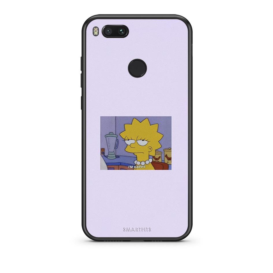 xiaomi mi aSo Happy θήκη από τη Smartfits με σχέδιο στο πίσω μέρος και μαύρο περίβλημα | Smartphone case with colorful back and black bezels by Smartfits