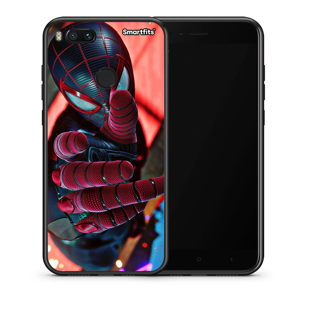 Θήκη Xiaomi Mi A1 Spider Hand από τη Smartfits με σχέδιο στο πίσω μέρος και μαύρο περίβλημα | Xiaomi Mi A1 Spider Hand case with colorful back and black bezels