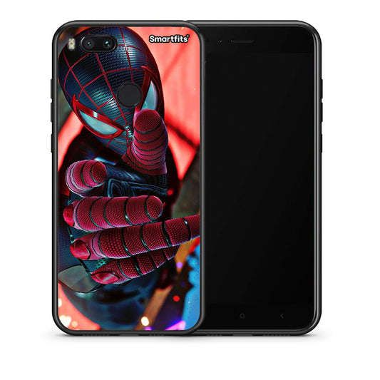 Θήκη Xiaomi Mi A1 Spider Hand από τη Smartfits με σχέδιο στο πίσω μέρος και μαύρο περίβλημα | Xiaomi Mi A1 Spider Hand case with colorful back and black bezels
