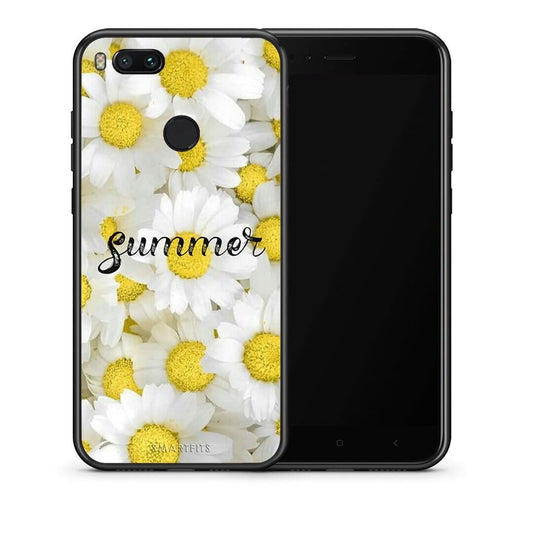 Θήκη Xiaomi Mi A1 Summer Daisies από τη Smartfits με σχέδιο στο πίσω μέρος και μαύρο περίβλημα | Xiaomi Mi A1 Summer Daisies case with colorful back and black bezels