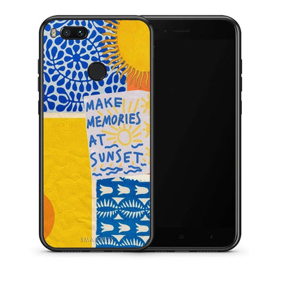 Θήκη Xiaomi Mi A1 Sunset Memories από τη Smartfits με σχέδιο στο πίσω μέρος και μαύρο περίβλημα | Xiaomi Mi A1 Sunset Memories case with colorful back and black bezels