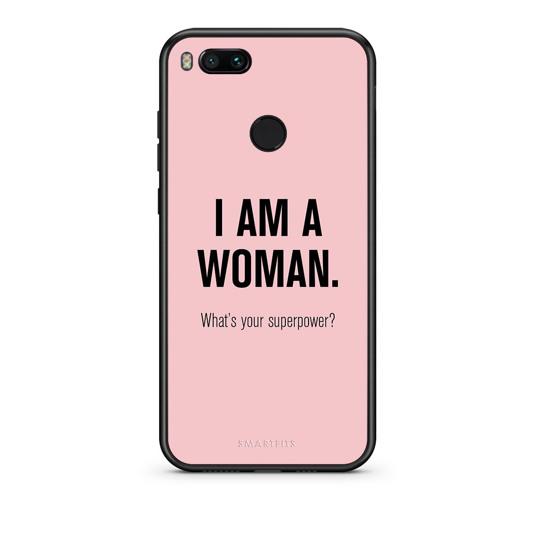 xiaomi mi aSuperpower Woman θήκη από τη Smartfits με σχέδιο στο πίσω μέρος και μαύρο περίβλημα | Smartphone case with colorful back and black bezels by Smartfits