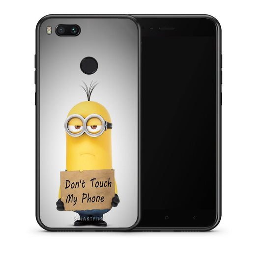 Θήκη Xiaomi Mi A1 Minion Text από τη Smartfits με σχέδιο στο πίσω μέρος και μαύρο περίβλημα | Xiaomi Mi A1 Minion Text case with colorful back and black bezels