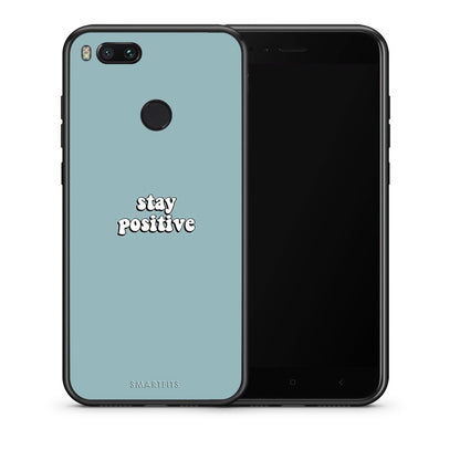 Θήκη Xiaomi Mi A1 Positive Text από τη Smartfits με σχέδιο στο πίσω μέρος και μαύρο περίβλημα | Xiaomi Mi A1 Positive Text case with colorful back and black bezels