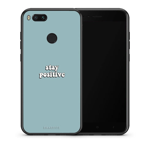 Θήκη Xiaomi Mi A1 Positive Text από τη Smartfits με σχέδιο στο πίσω μέρος και μαύρο περίβλημα | Xiaomi Mi A1 Positive Text case with colorful back and black bezels