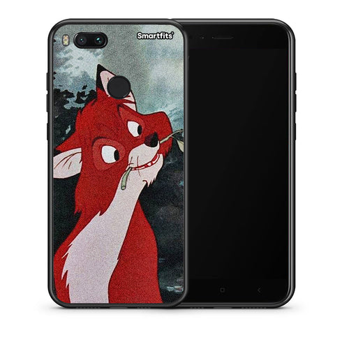 Θήκη Xiaomi Mi A1 Tod And Vixey Love 1 από τη Smartfits με σχέδιο στο πίσω μέρος και μαύρο περίβλημα | Xiaomi Mi A1 Tod And Vixey Love 1 case with colorful back and black bezels