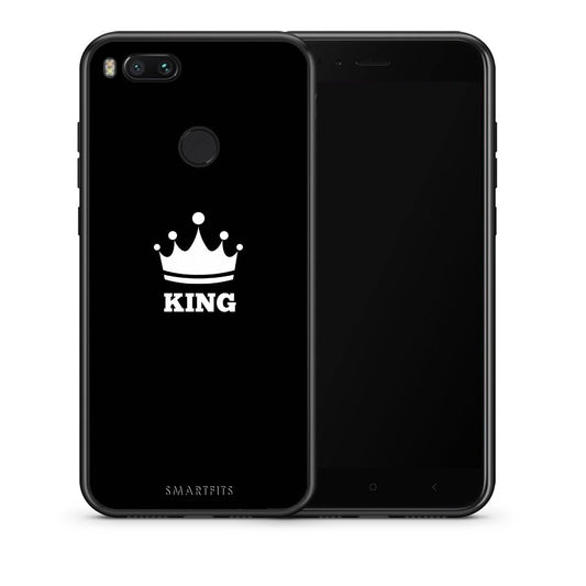 Θήκη Xiaomi Mi A1 King Valentine από τη Smartfits με σχέδιο στο πίσω μέρος και μαύρο περίβλημα | Xiaomi Mi A1 King Valentine case with colorful back and black bezels