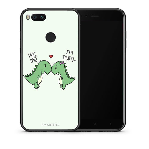 Θήκη Xiaomi Mi A1 Rex Valentine από τη Smartfits με σχέδιο στο πίσω μέρος και μαύρο περίβλημα | Xiaomi Mi A1 Rex Valentine case with colorful back and black bezels