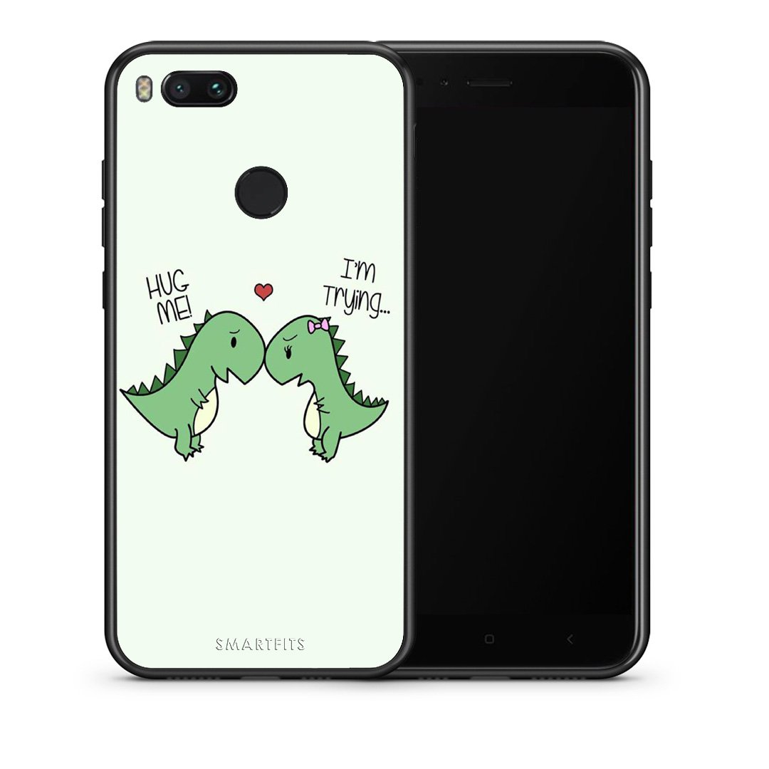 Θήκη Xiaomi Mi A1 Rex Valentine από τη Smartfits με σχέδιο στο πίσω μέρος και μαύρο περίβλημα | Xiaomi Mi A1 Rex Valentine case with colorful back and black bezels