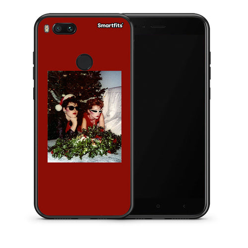 Θήκη Xiaomi Mi A1 Waiting For Xmas από τη Smartfits με σχέδιο στο πίσω μέρος και μαύρο περίβλημα | Xiaomi Mi A1 Waiting For Xmas case with colorful back and black bezels