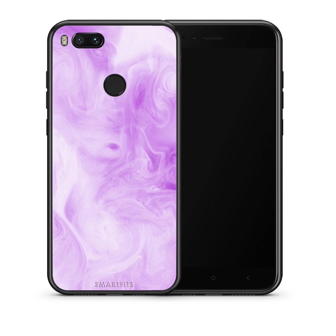 Θήκη Xiaomi Mi A1 Lavender Watercolor από τη Smartfits με σχέδιο στο πίσω μέρος και μαύρο περίβλημα | Xiaomi Mi A1 Lavender Watercolor case with colorful back and black bezels