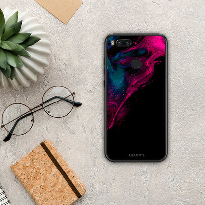Watercolor Pink Black - Xiaomi Mi A1 θήκη