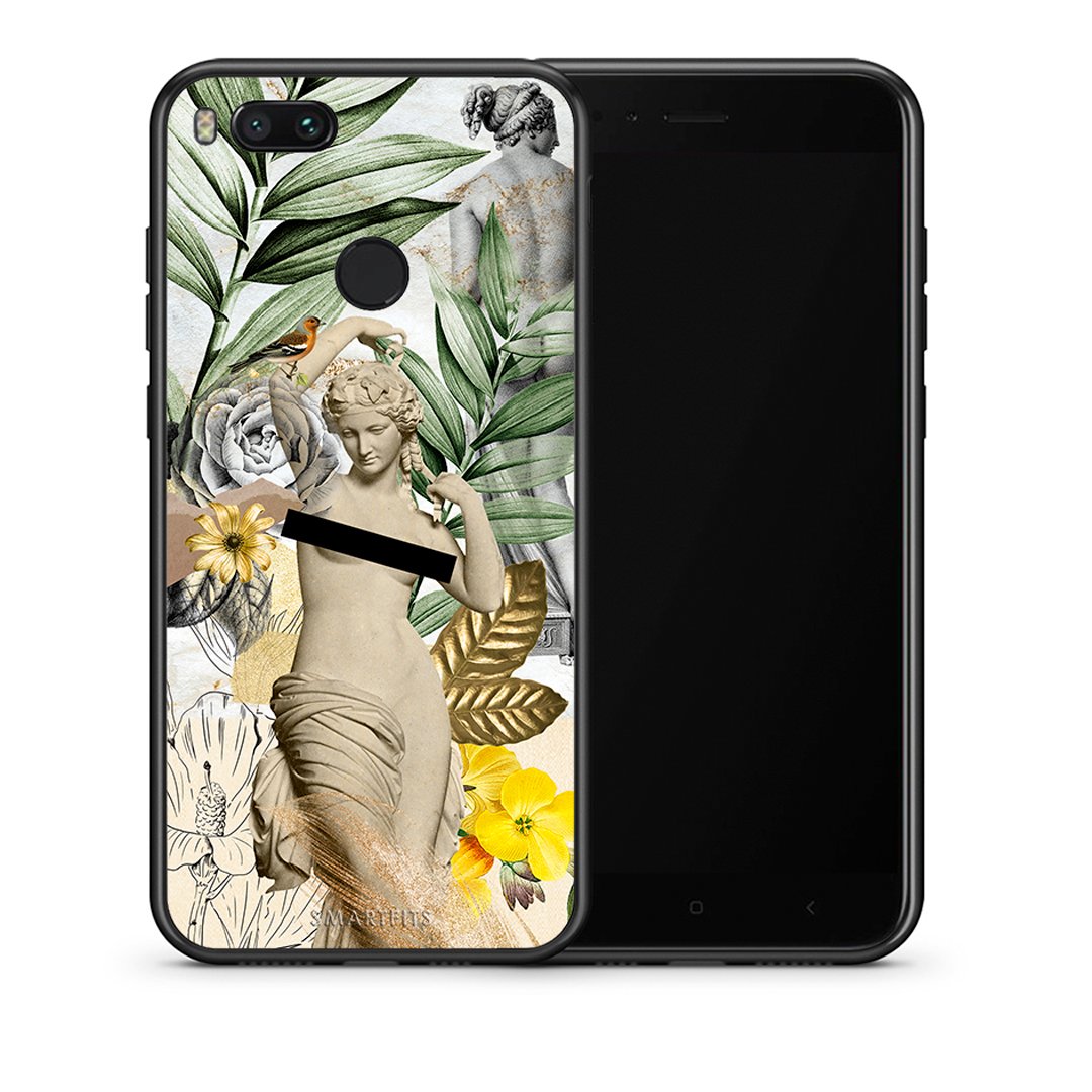 Θήκη Xiaomi Mi A1 Woman Statue από τη Smartfits με σχέδιο στο πίσω μέρος και μαύρο περίβλημα | Xiaomi Mi A1 Woman Statue case with colorful back and black bezels