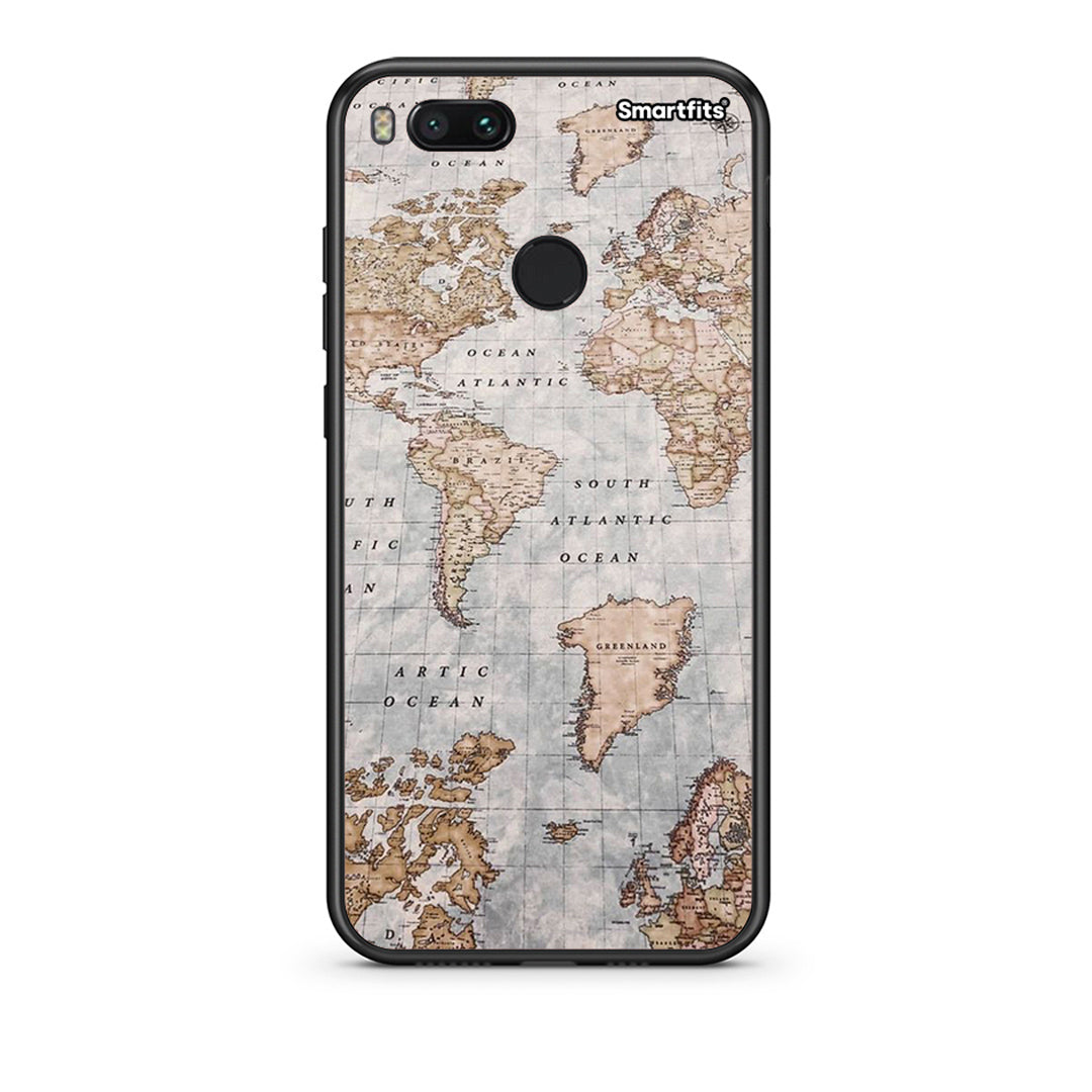 xiaomi mi aWorld Map Θήκη από τη Smartfits με σχέδιο στο πίσω μέρος και μαύρο περίβλημα | Smartphone case with colorful back and black bezels by Smartfits