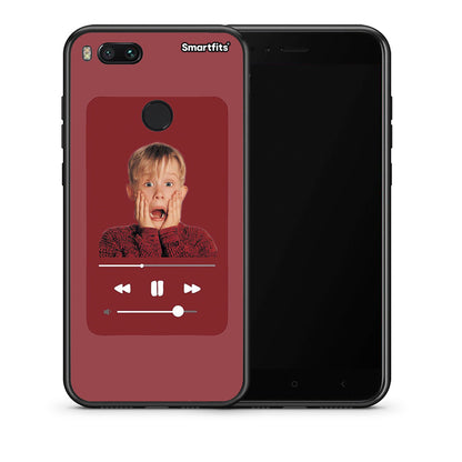Θήκη Xiaomi Mi A1 Xmas Alone Music από τη Smartfits με σχέδιο στο πίσω μέρος και μαύρο περίβλημα | Xiaomi Mi A1 Xmas Alone Music case with colorful back and black bezels