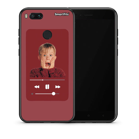 Θήκη Xiaomi Mi A1 Xmas Alone Music από τη Smartfits με σχέδιο στο πίσω μέρος και μαύρο περίβλημα | Xiaomi Mi A1 Xmas Alone Music case with colorful back and black bezels