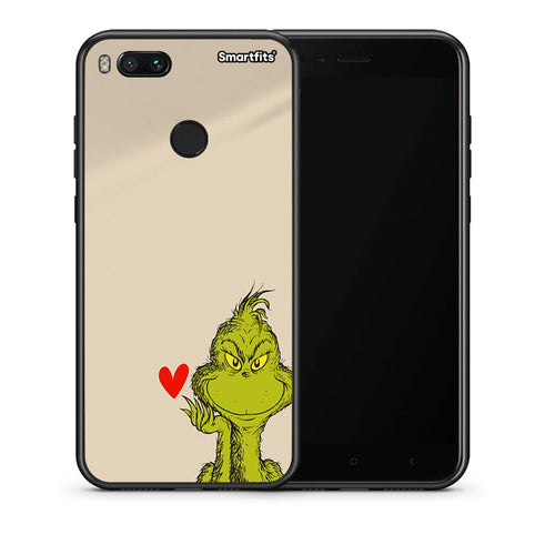 Θήκη Xiaomi Mi A1 Xmas Grinch από τη Smartfits με σχέδιο στο πίσω μέρος και μαύρο περίβλημα | Xiaomi Mi A1 Xmas Grinch case with colorful back and black bezels