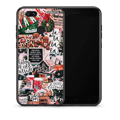Θήκη Xiaomi Mi A1 Xmas Habbits από τη Smartfits με σχέδιο στο πίσω μέρος και μαύρο περίβλημα | Xiaomi Mi A1 Xmas Habbits case with colorful back and black bezels