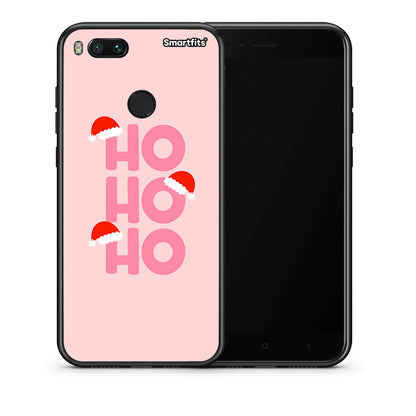 Θήκη Xiaomi Mi A1 Xmas Ho Ho Ho από τη Smartfits με σχέδιο στο πίσω μέρος και μαύρο περίβλημα | Xiaomi Mi A1 Xmas Ho Ho Ho case with colorful back and black bezels