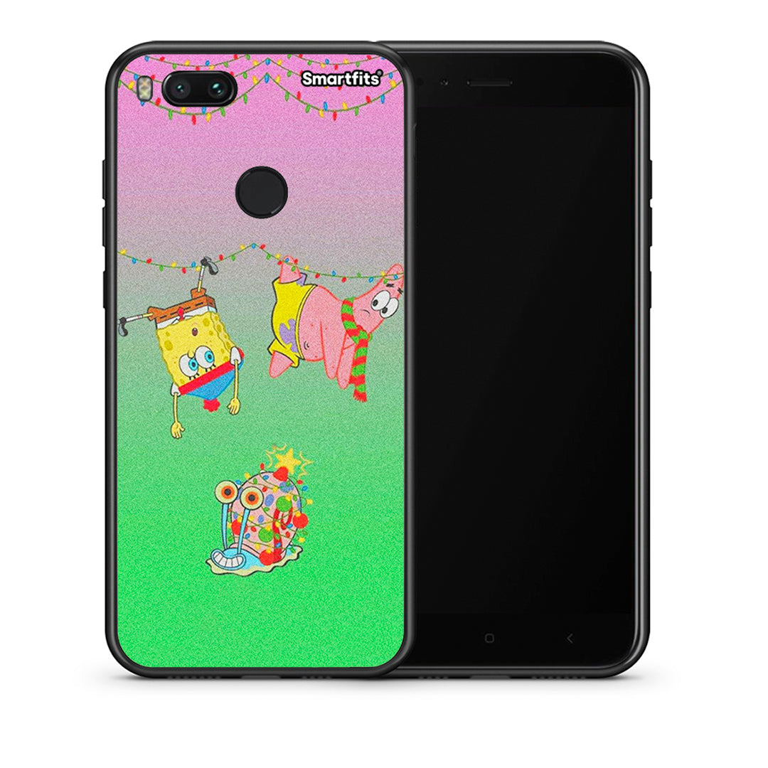 Θήκη Xiaomi Mi A1 Xmas Lights από τη Smartfits με σχέδιο στο πίσω μέρος και μαύρο περίβλημα | Xiaomi Mi A1 Xmas Lights case with colorful back and black bezels