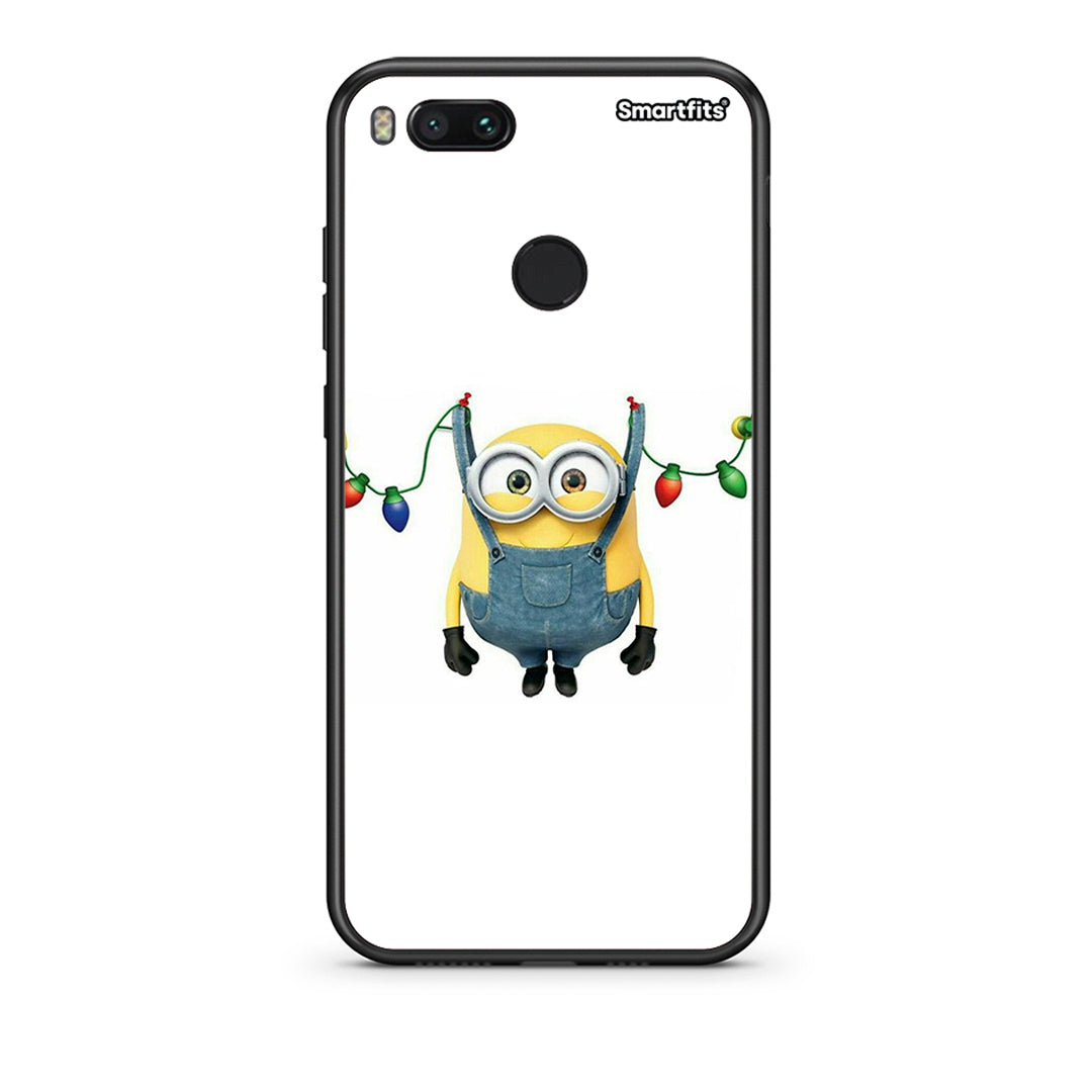 xiaomi mi aXmas Minion Lights θήκη από τη Smartfits με σχέδιο στο πίσω μέρος και μαύρο περίβλημα | Smartphone case with colorful back and black bezels by Smartfits