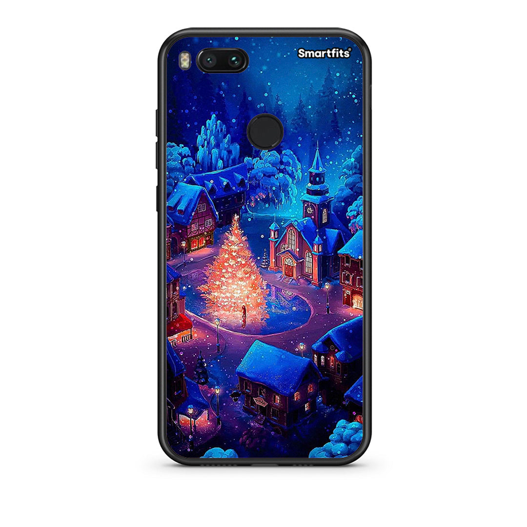 xiaomi mi aXmas Village θήκη από τη Smartfits με σχέδιο στο πίσω μέρος και μαύρο περίβλημα | Smartphone case with colorful back and black bezels by Smartfits