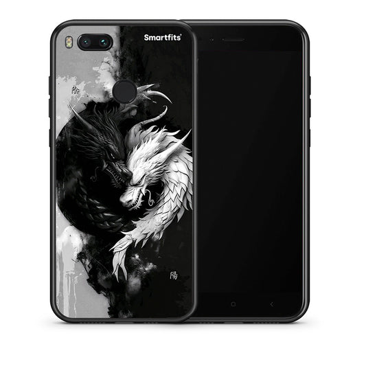 Θήκη Xiaomi Mi A1 Yin Yang από τη Smartfits με σχέδιο στο πίσω μέρος και μαύρο περίβλημα | Xiaomi Mi A1 Yin Yang case with colorful back and black bezels