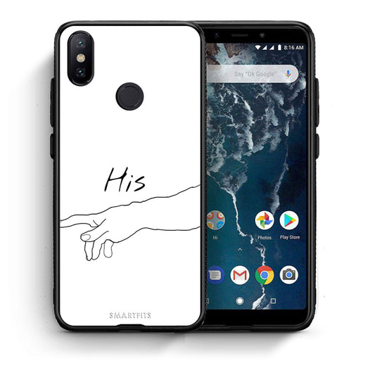 Θήκη Αγίου Βαλεντίνου Xiaomi Mi A2 Aeshetic Love 2 από τη Smartfits με σχέδιο στο πίσω μέρος και μαύρο περίβλημα | Xiaomi Mi A2 Aeshetic Love 2 case with colorful back and black bezels