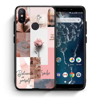 Θήκη Xiaomi Mi A2 Aesthetic Collage από τη Smartfits με σχέδιο στο πίσω μέρος και μαύρο περίβλημα | Xiaomi Mi A2 Aesthetic Collage case with colorful back and black bezels