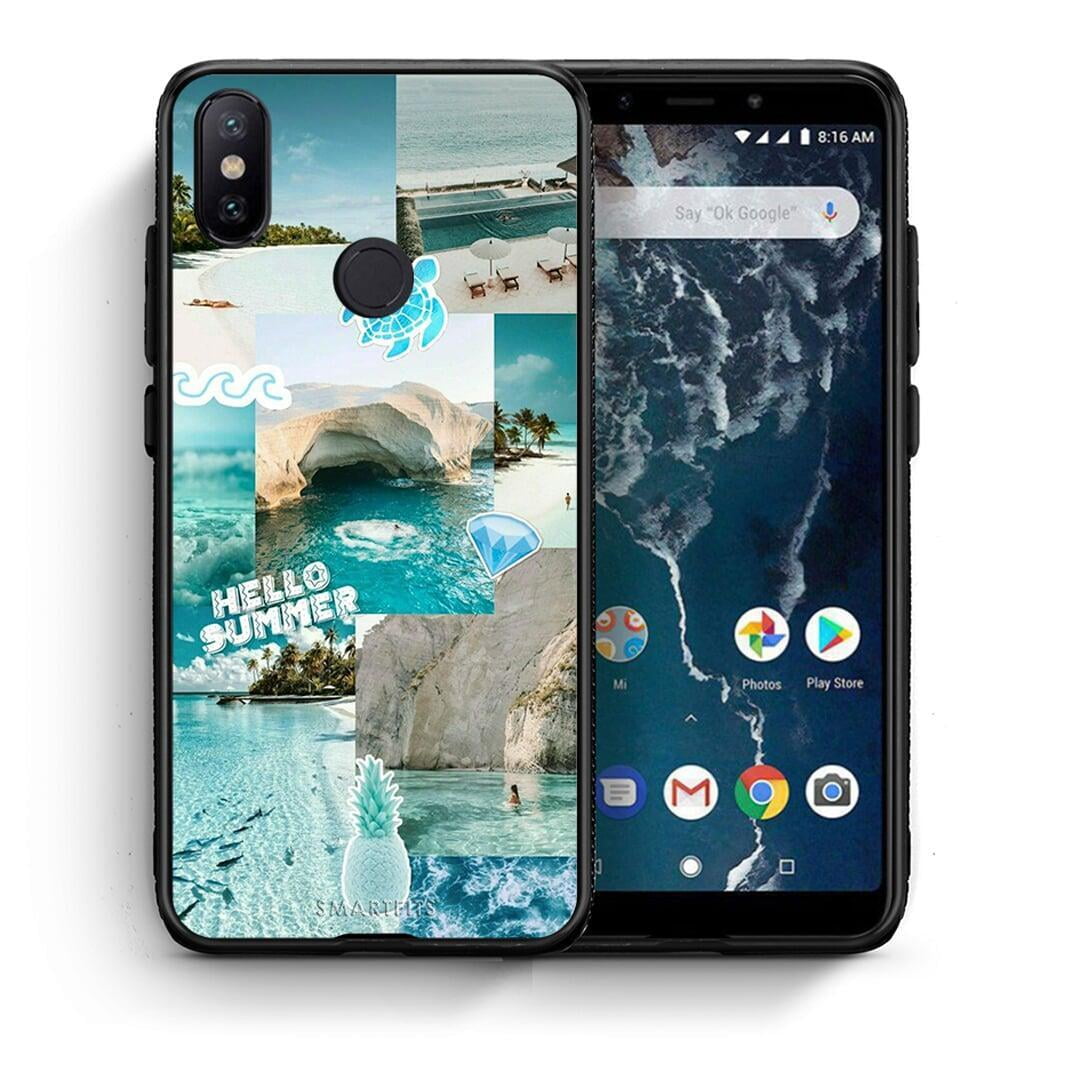 Θήκη Xiaomi Mi A2 Aesthetic Summer από τη Smartfits με σχέδιο στο πίσω μέρος και μαύρο περίβλημα | Xiaomi Mi A2 Aesthetic Summer case with colorful back and black bezels