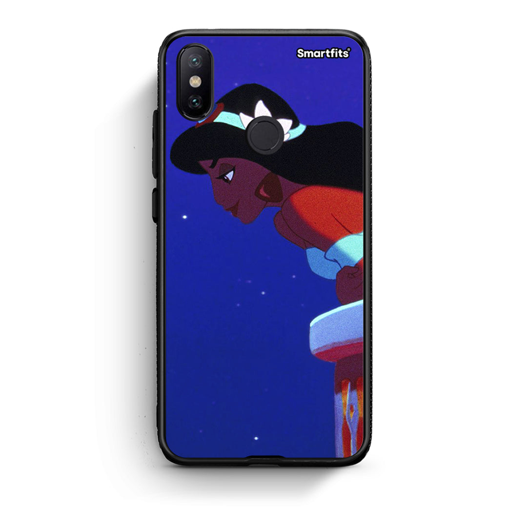 Xiaomi Mi A2 Alladin And Jasmine Love 2 θήκη από τη Smartfits με σχέδιο στο πίσω μέρος και μαύρο περίβλημα | Smartphone case with colorful back and black bezels by Smartfits