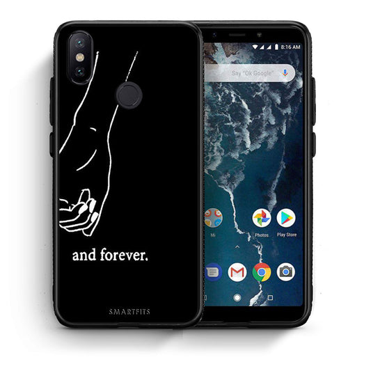 Θήκη Αγίου Βαλεντίνου Xiaomi Mi A2 Always & Forever 2 από τη Smartfits με σχέδιο στο πίσω μέρος και μαύρο περίβλημα | Xiaomi Mi A2 Always & Forever 2 case with colorful back and black bezels