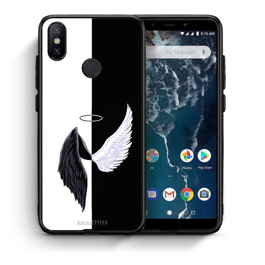 Θήκη Xiaomi Mi A2 Angels Demons από τη Smartfits με σχέδιο στο πίσω μέρος και μαύρο περίβλημα | Xiaomi Mi A2 Angels Demons case with colorful back and black bezels