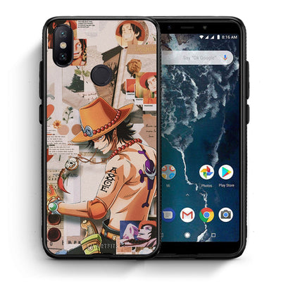Θήκη Xiaomi Mi A2 Anime Collage από τη Smartfits με σχέδιο στο πίσω μέρος και μαύρο περίβλημα | Xiaomi Mi A2 Anime Collage case with colorful back and black bezels