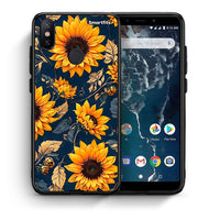 Thumbnail for Θήκη Xiaomi Mi A2 Autumn Sunflowers από τη Smartfits με σχέδιο στο πίσω μέρος και μαύρο περίβλημα | Xiaomi Mi A2 Autumn Sunflowers case with colorful back and black bezels