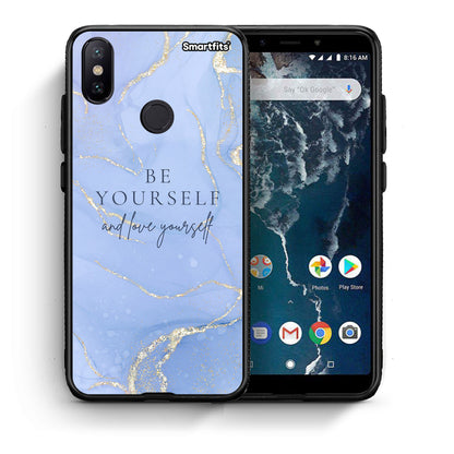 Θήκη Xiaomi Mi A2 Be Yourself από τη Smartfits με σχέδιο στο πίσω μέρος και μαύρο περίβλημα | Xiaomi Mi A2 Be Yourself case with colorful back and black bezels
