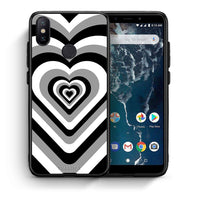 Thumbnail for Θήκη Xiaomi Mi A2 Black Hearts από τη Smartfits με σχέδιο στο πίσω μέρος και μαύρο περίβλημα | Xiaomi Mi A2 Black Hearts case with colorful back and black bezels