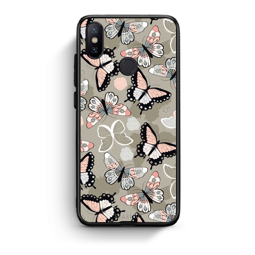 135 - Xiaomi Mi A2  Butterflies Boho case, cover, bumper