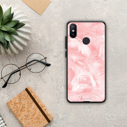 Boho Pink Feather - Xiaomi Mi A2 θήκη