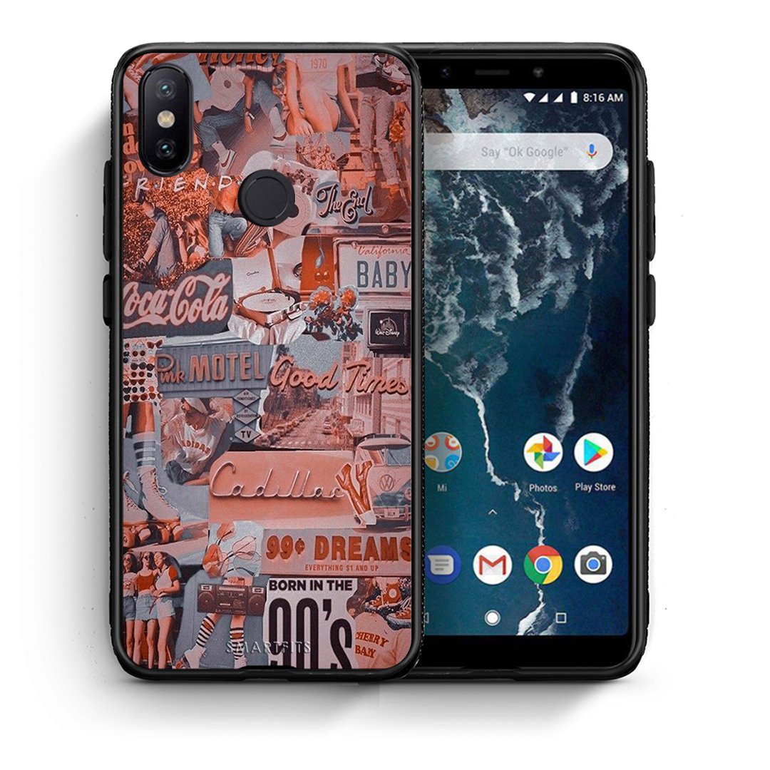 Θήκη Xiaomi Mi A2 Born In 90s από τη Smartfits με σχέδιο στο πίσω μέρος και μαύρο περίβλημα | Xiaomi Mi A2 Born In 90s case with colorful back and black bezels