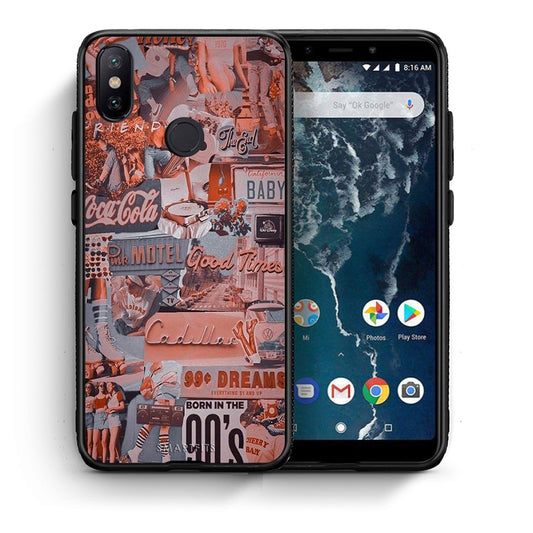 Θήκη Xiaomi Mi A2 Born In 90s από τη Smartfits με σχέδιο στο πίσω μέρος και μαύρο περίβλημα | Xiaomi Mi A2 Born In 90s case with colorful back and black bezels