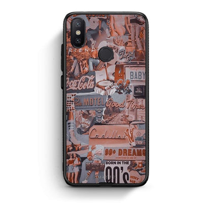 Xiaomi Mi A2 Born In 90s θήκη από τη Smartfits με σχέδιο στο πίσω μέρος και μαύρο περίβλημα | Smartphone case with colorful back and black bezels by Smartfits