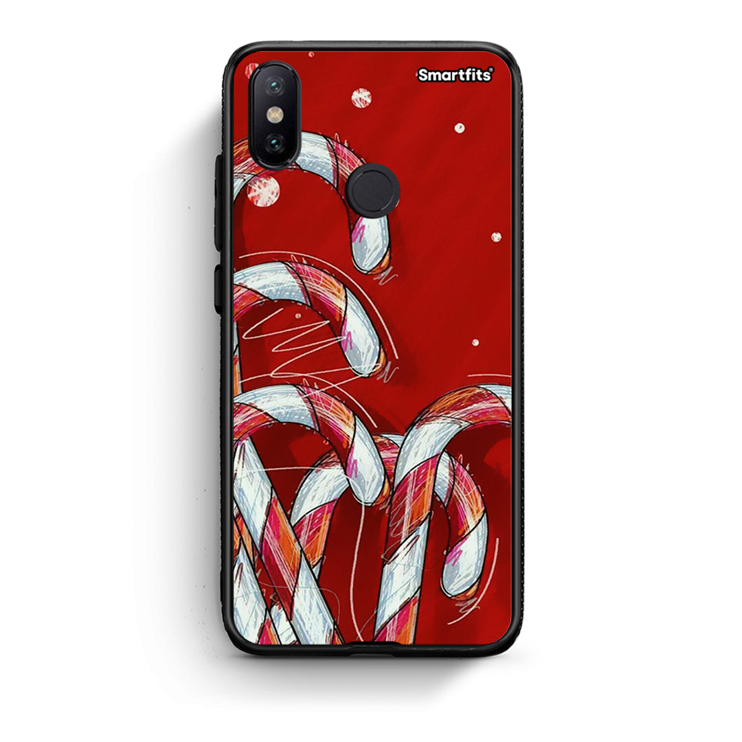 Xiaomi Mi A2 Candy Cane θήκη από τη Smartfits με σχέδιο στο πίσω μέρος και μαύρο περίβλημα | Smartphone case with colorful back and black bezels by Smartfits