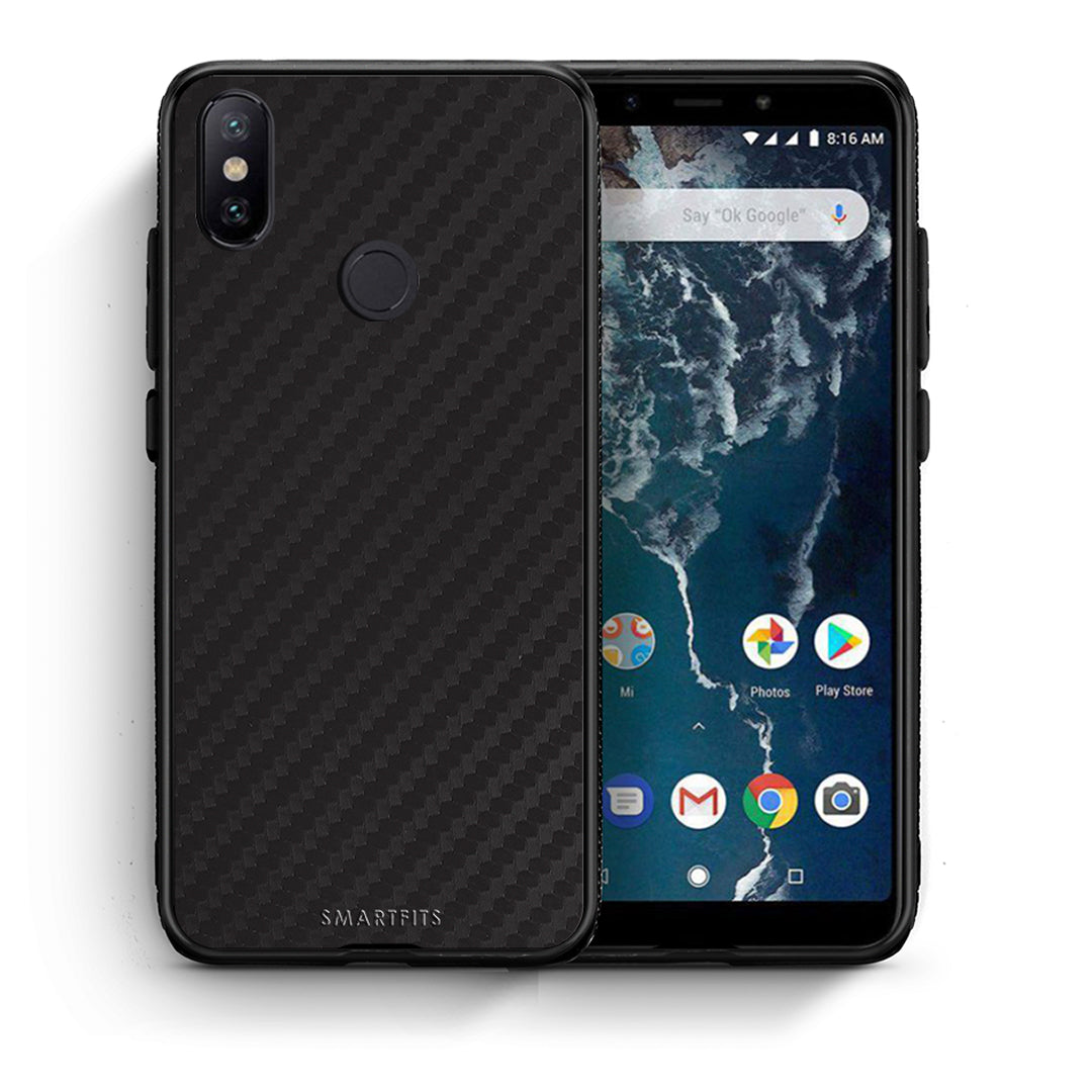 Θήκη Xiaomi Mi A2 Carbon Black από τη Smartfits με σχέδιο στο πίσω μέρος και μαύρο περίβλημα | Xiaomi Mi A2 Carbon Black case with colorful back and black bezels