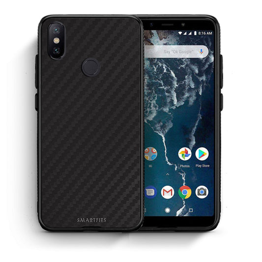Θήκη Xiaomi Mi A2 Carbon Black από τη Smartfits με σχέδιο στο πίσω μέρος και μαύρο περίβλημα | Xiaomi Mi A2 Carbon Black case with colorful back and black bezels